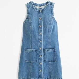 Abercrombie & Fitch Denim Button Mini Dress